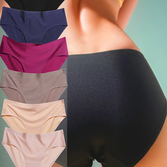 6pcs Seamless Solid Briefs Stretchy Panties Women's Lingerie