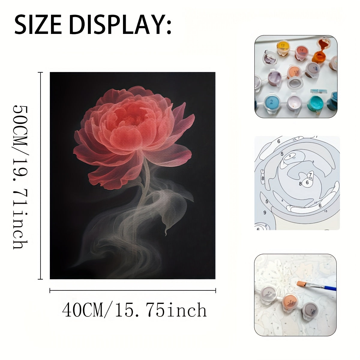 DIY Painting by Numbers Kit Flowers Novices Collection Christmas Birthday