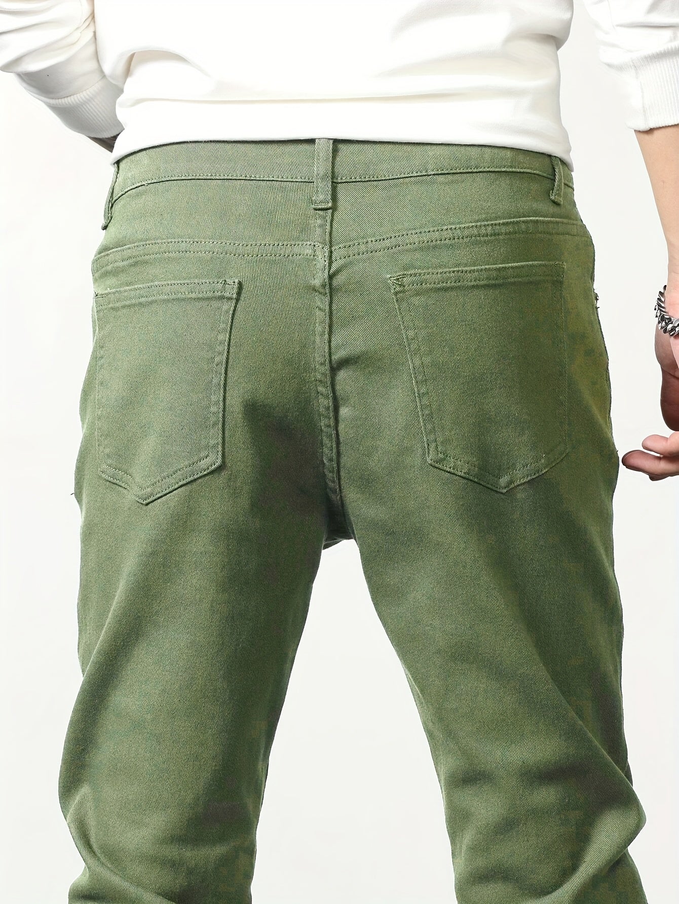 Mens Straight Leg Jeans Street Style Denim Pants