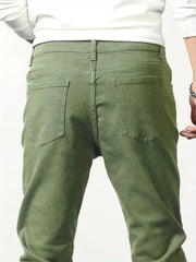 Mens Straight Leg Jeans Street Style Denim Pants