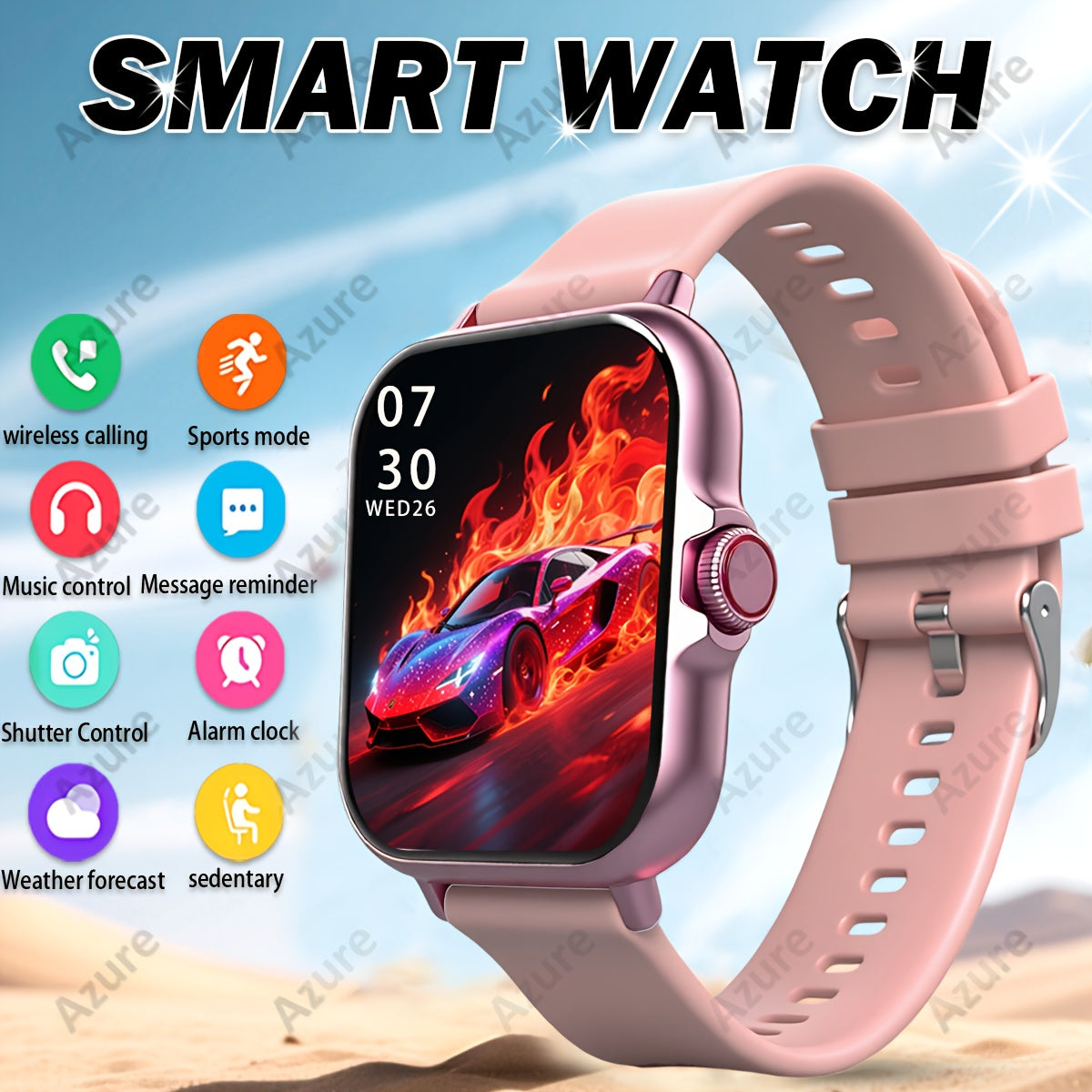 1.83 in Touch Sports Smartwatch Unisex with Call Alerts