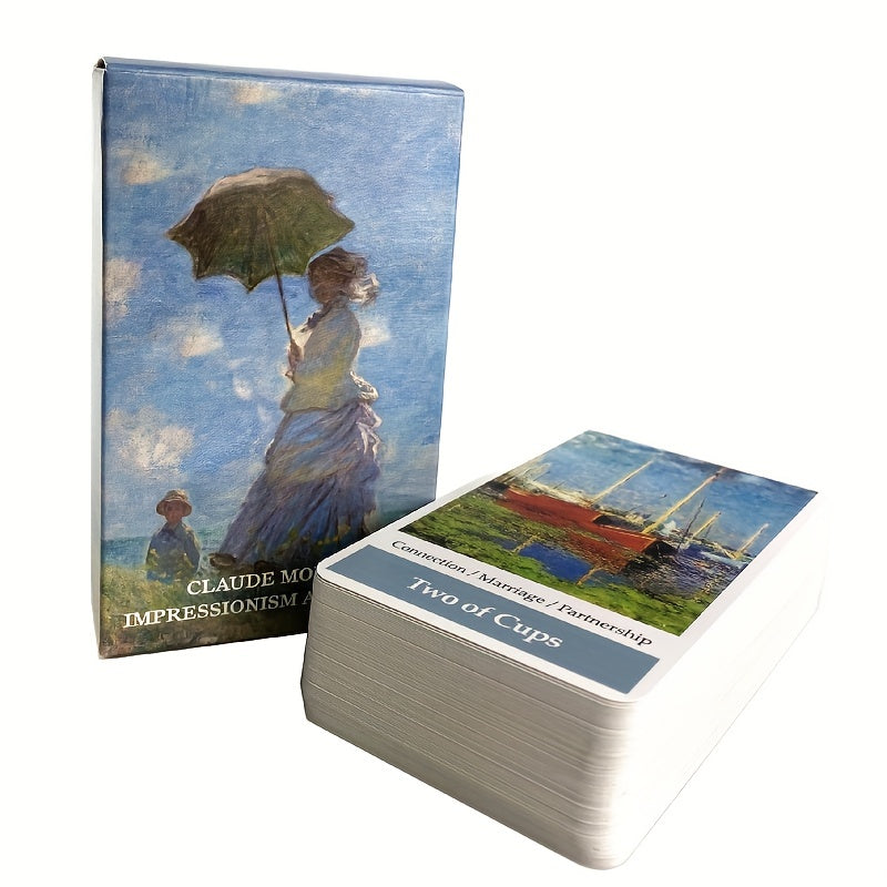 Claude Monet Tarot Deck Impressionism Art Tarot Card with Guidebook