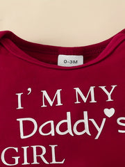 3pcs Baby Girls Daddy's Girl & Mommy's World Set - Onesie, Shorts & Headband