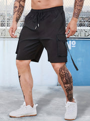 Men's Cargo Shorts Active Elastic Waist Drawstring Shorts
