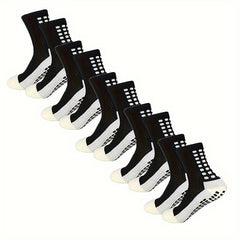 Men's Non Slip Football Socks Crew Grip Socks for Football Basketball