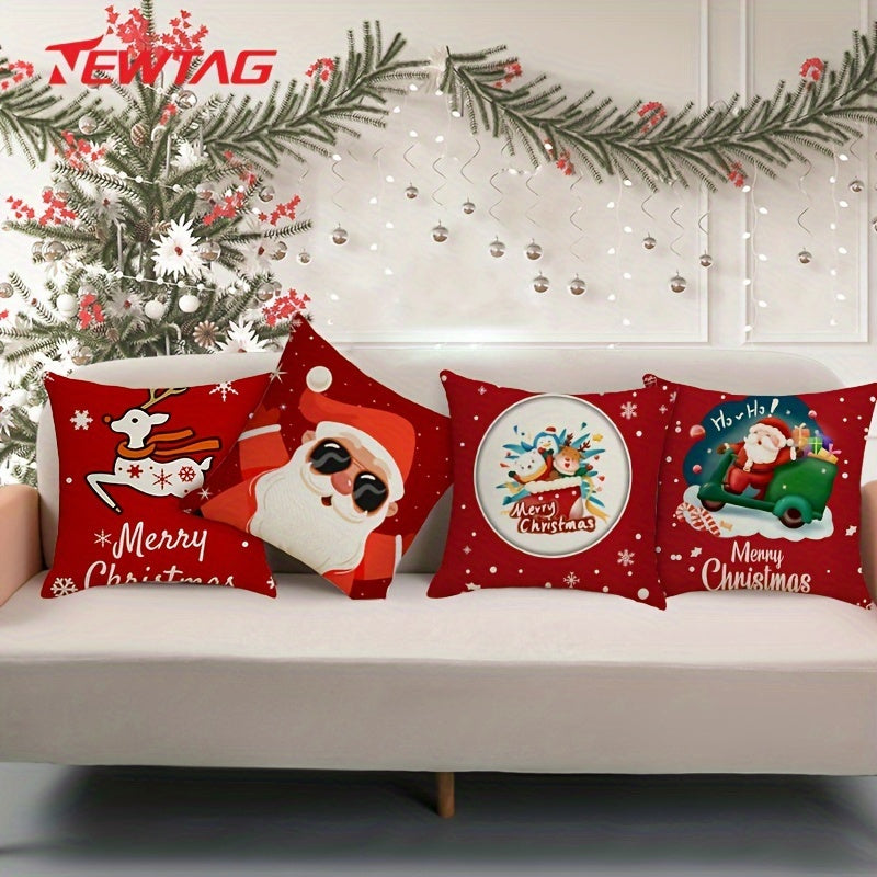 Christmas Decorations Pillow Cover for Party Home Room Sofa Car
