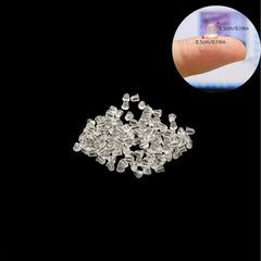 100 Soft Silicone Earring Backs - Transparent Ear Safety Backing Pads