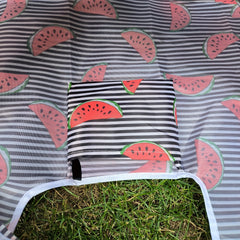 Stripes & Watermelon Pattern Shoulder Bag Lightweight Shopper