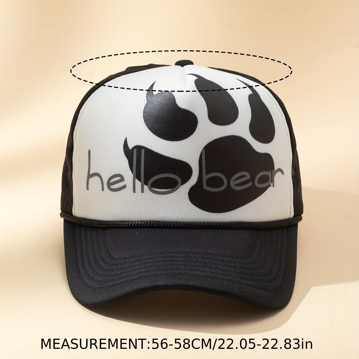 Men's Hollow Bear Claw Sponge Baseball Cap