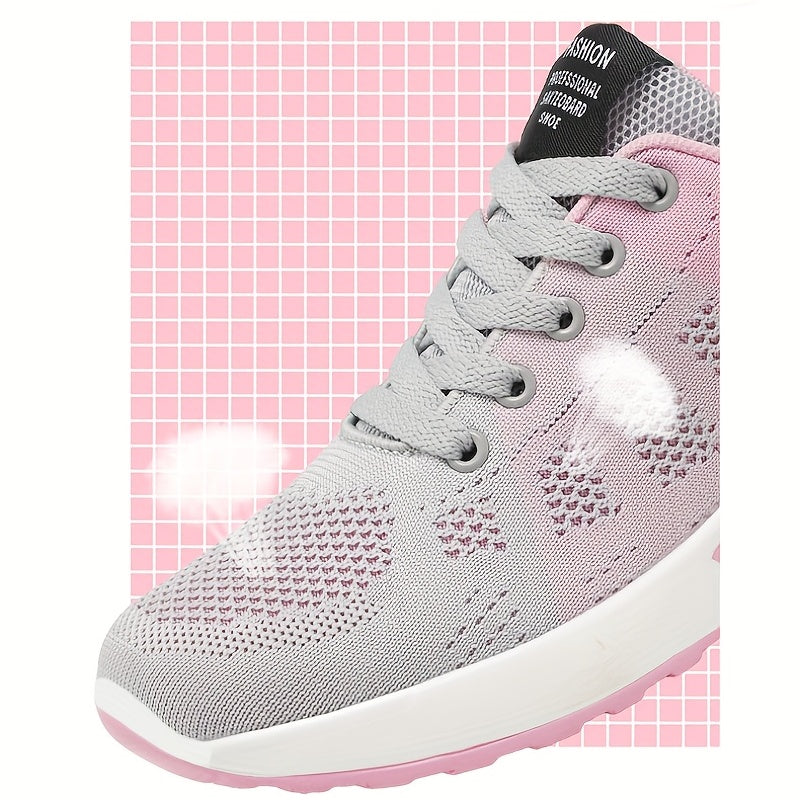 Women's Mesh Sneakers Lace Up Running Shoes Air Cushion Sport Shoes