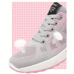Women's Mesh Sneakers Lace Up Running Shoes Air Cushion Sport Shoes