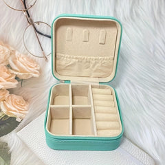 Portable Travel Jewelry Organizer Box PU Leather Storage Case