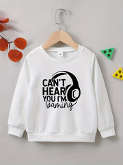 CAN'T HERE I'M GAMING Boys Sweatshirt