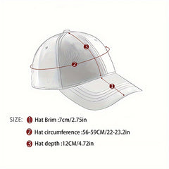 Washed Cotton Baseball Cap Sun Hat Trucker Hat Adjustable Baseball Cap