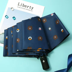Bear Auto Anti-sun Tri-fold UV Light Curtain Umbrella