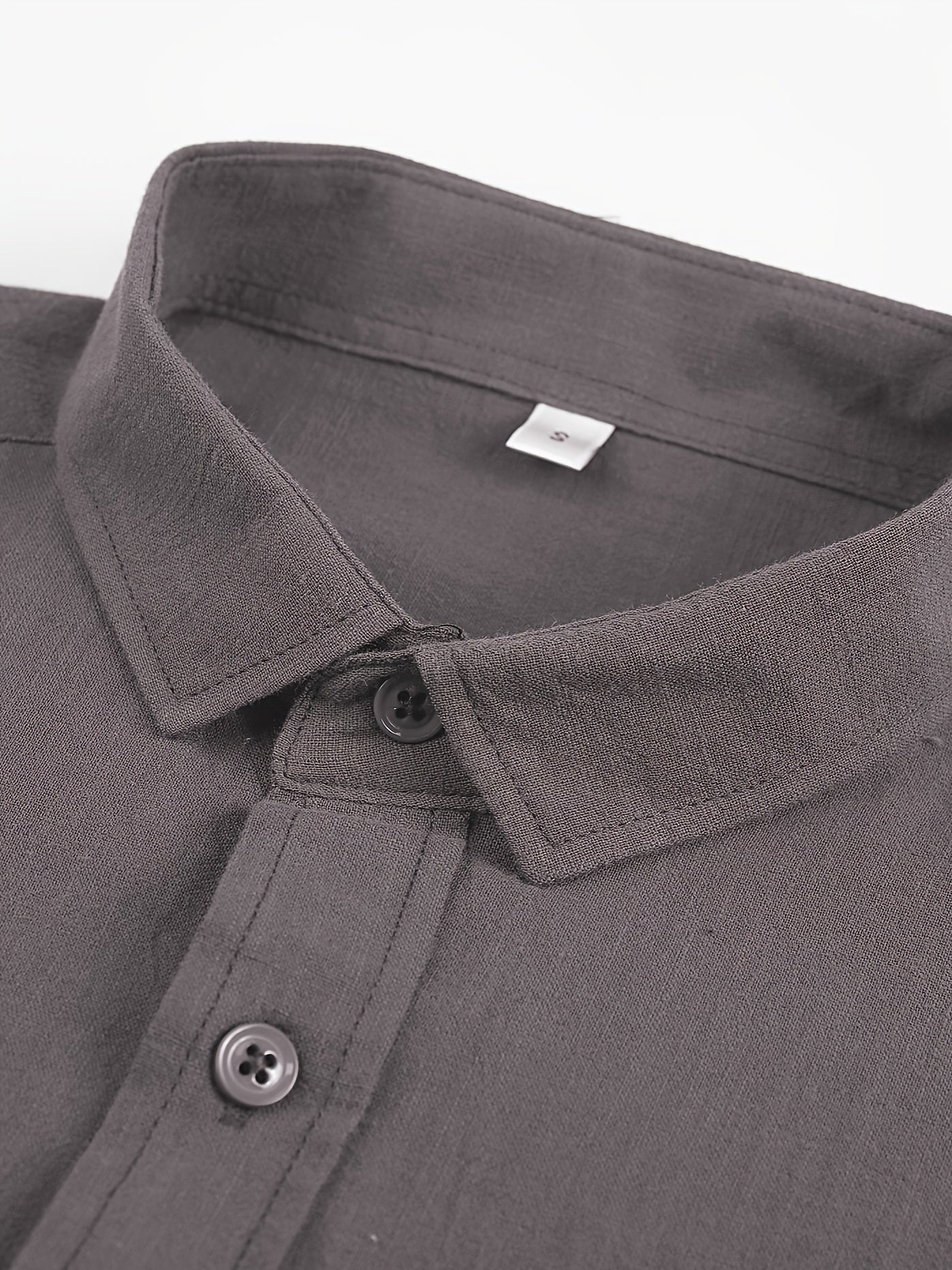 Men's Autumn Plus Size Solid Long Sleeve Shirt