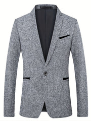 Men's Tweed Pattern Lapel Sports Coat Spring Fall