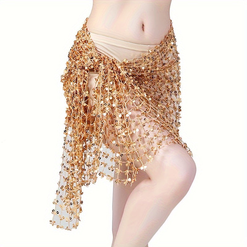 Sequin Square Scarf Belly Dance Costume Hip Cover