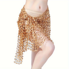 Sequin Square Scarf Belly Dance Costume Hip Cover