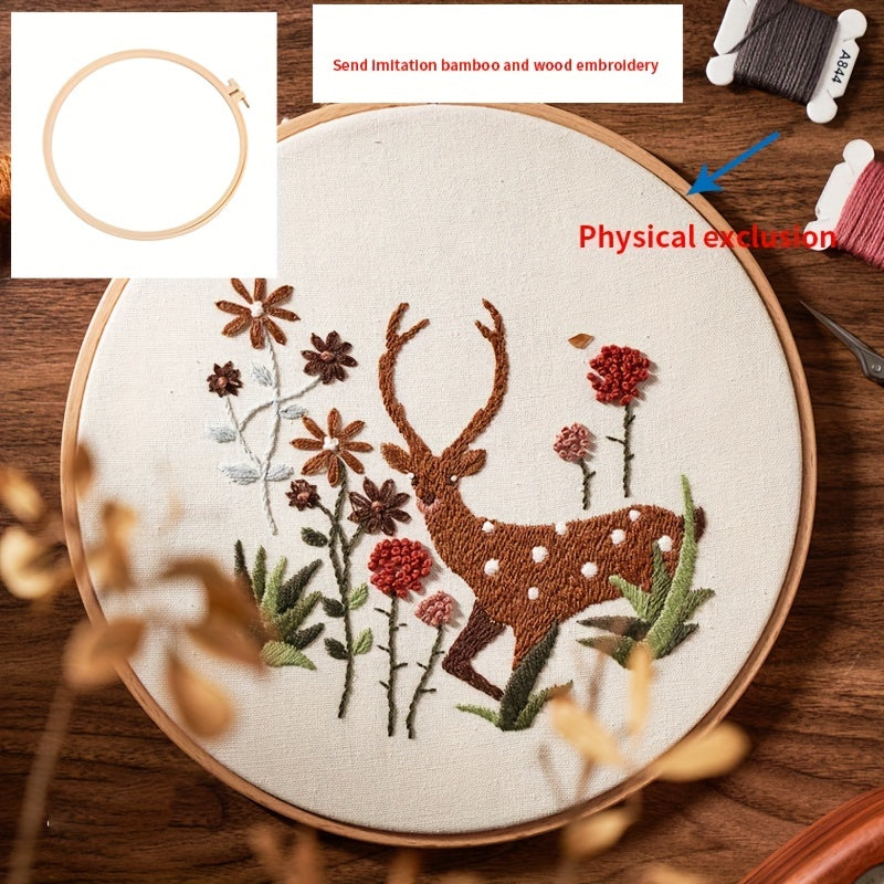 Elk Garden European Cloth Embroidery Ornaments DIY Kit