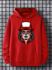 Men's Cartoon Floral Beauty Graphic Hoodie Casual Hooded Shirt