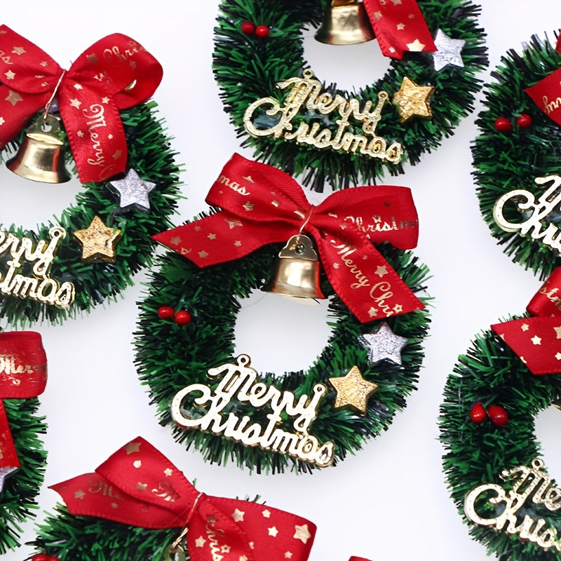 Dollhouse Christmas Decorations Toy House Scene Model Christmas Wreath