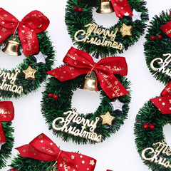 Dollhouse Christmas Decorations Toy House Scene Model Christmas Wreath