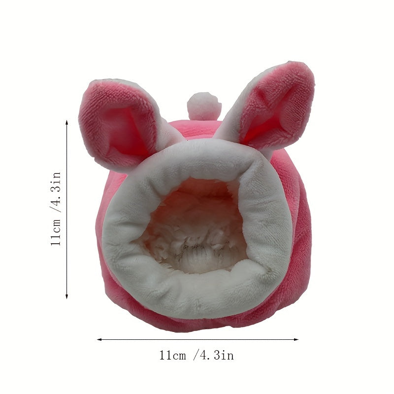 Pink Bunny Hamster Rabbit Warm Nest Sleeping Bag House Small Animal Winter