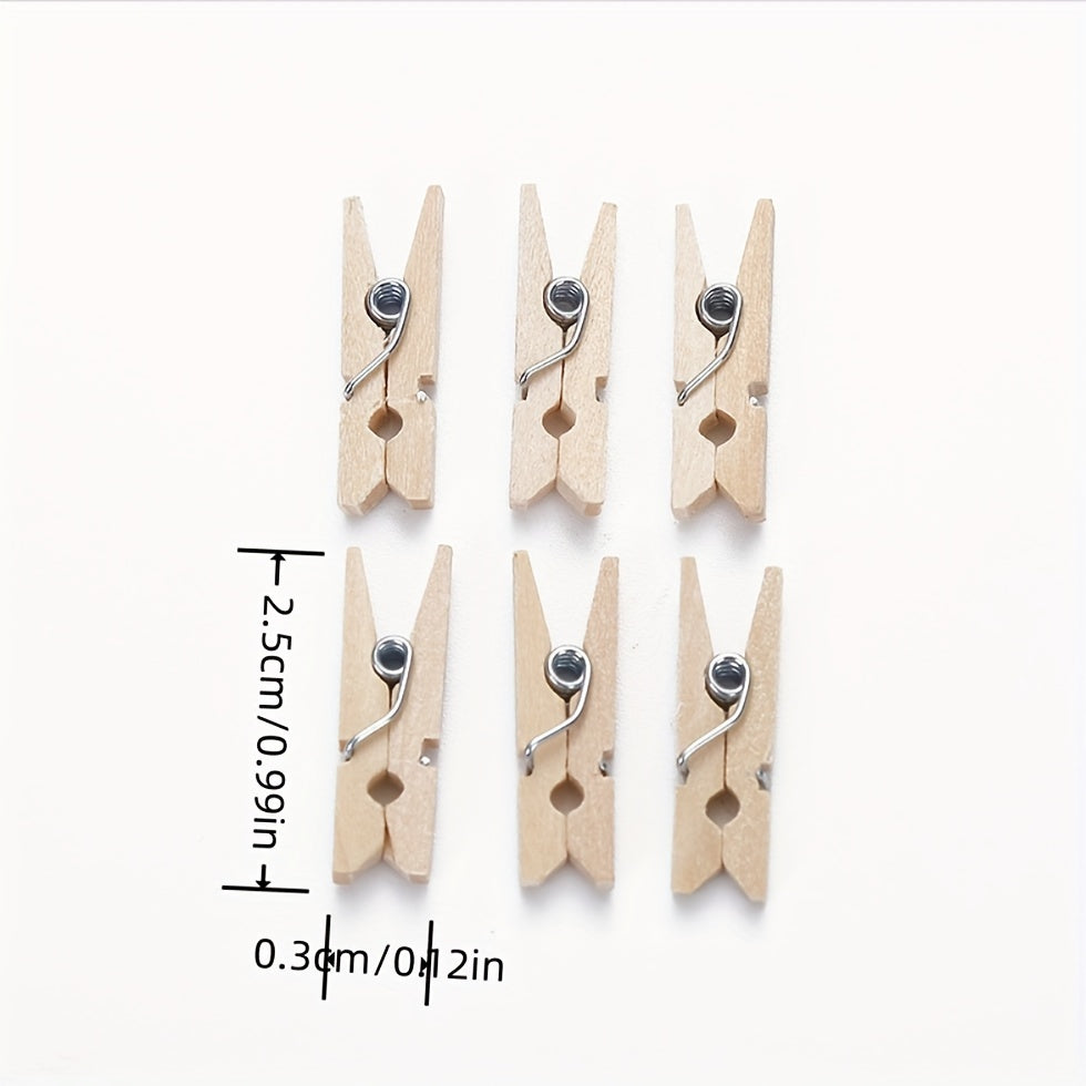 30pcs 2 Wooden Clip Photo Clip DIY Decorative Clip Christmas Clip