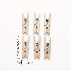 30pcs 2 Wooden Clip Photo Clip DIY Decorative Clip Christmas Clip