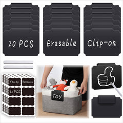 54-Piece Pantry & Storage Bin Labels Set with Chalk Markers