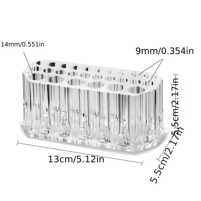 Clear Acrylic Makeup Brush Holder 26 Holes Organizer