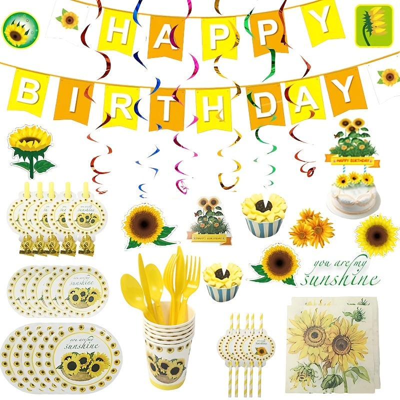 Sunflowers Party Supplies Tableware Balloons Decor