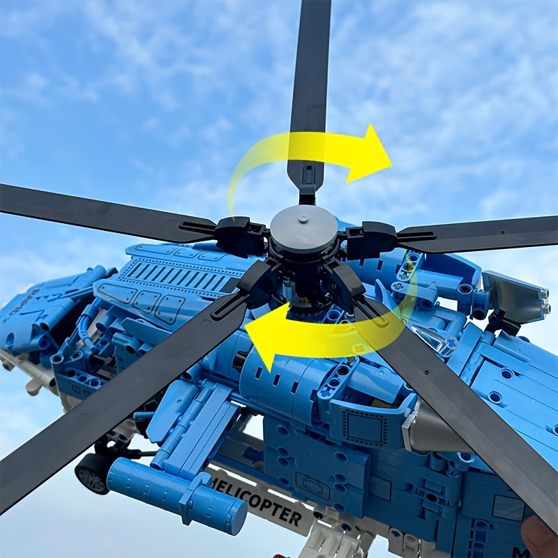 1389pcs Helicopter Building Block Toy - Ideal Airplane Toy for Adults