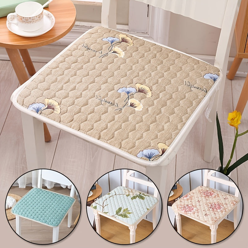 Quilted Embroidery Chair Cushion Soft and Comfortable Meal Cushion