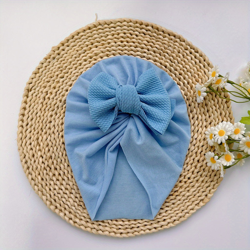 Baby Girls Twill Bubble Bownot Turban Hair Wrap Accessories
