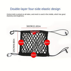 Car Net Pocket Seat Storage Stretch Net Pocket Car Storage Mesh Bag