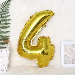 40 Inch Light Golden 0 9 Number Birthday Party Balloons Set