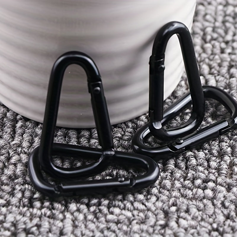 10pcs Aluminum Carabiners Bottle Keychain Hanging Buckle