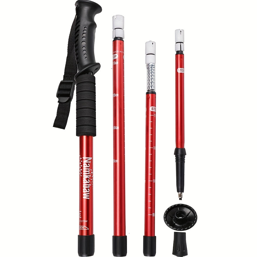 Outdoor Aluminium Trekking Pole Folding Crutch Stick