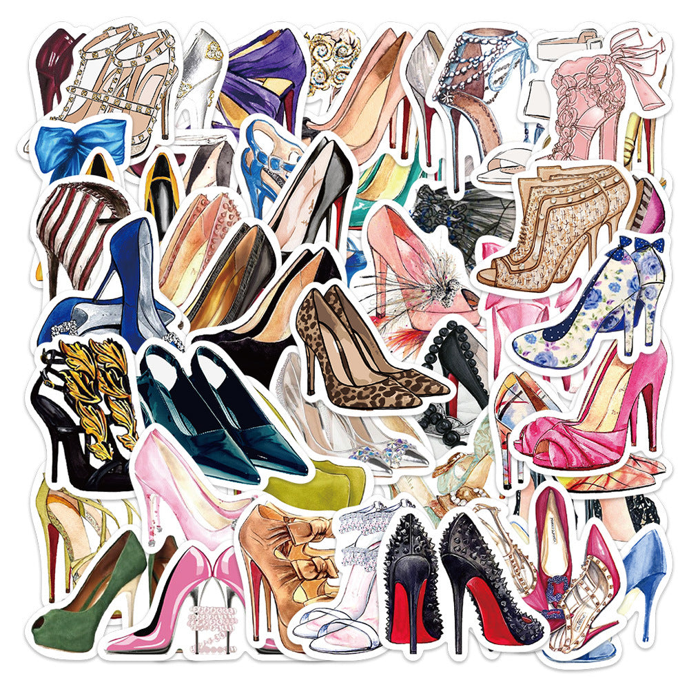 50pcs High Heels Series Waterproof Stickers