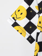 Toddler Boy's Happy Face Print 2pcs Shirt & Shorts Set