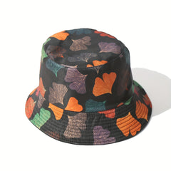 Unisex Ginkgo Leaf Sunshade Bucket Hat - Outdoor Vacation