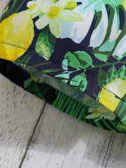 Boys Lemon Flower & Leaf Print Casual Shorts for Vacation Beach