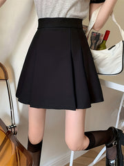 Pleated Skirt Above Knee Casual Wear for Spring & Summer