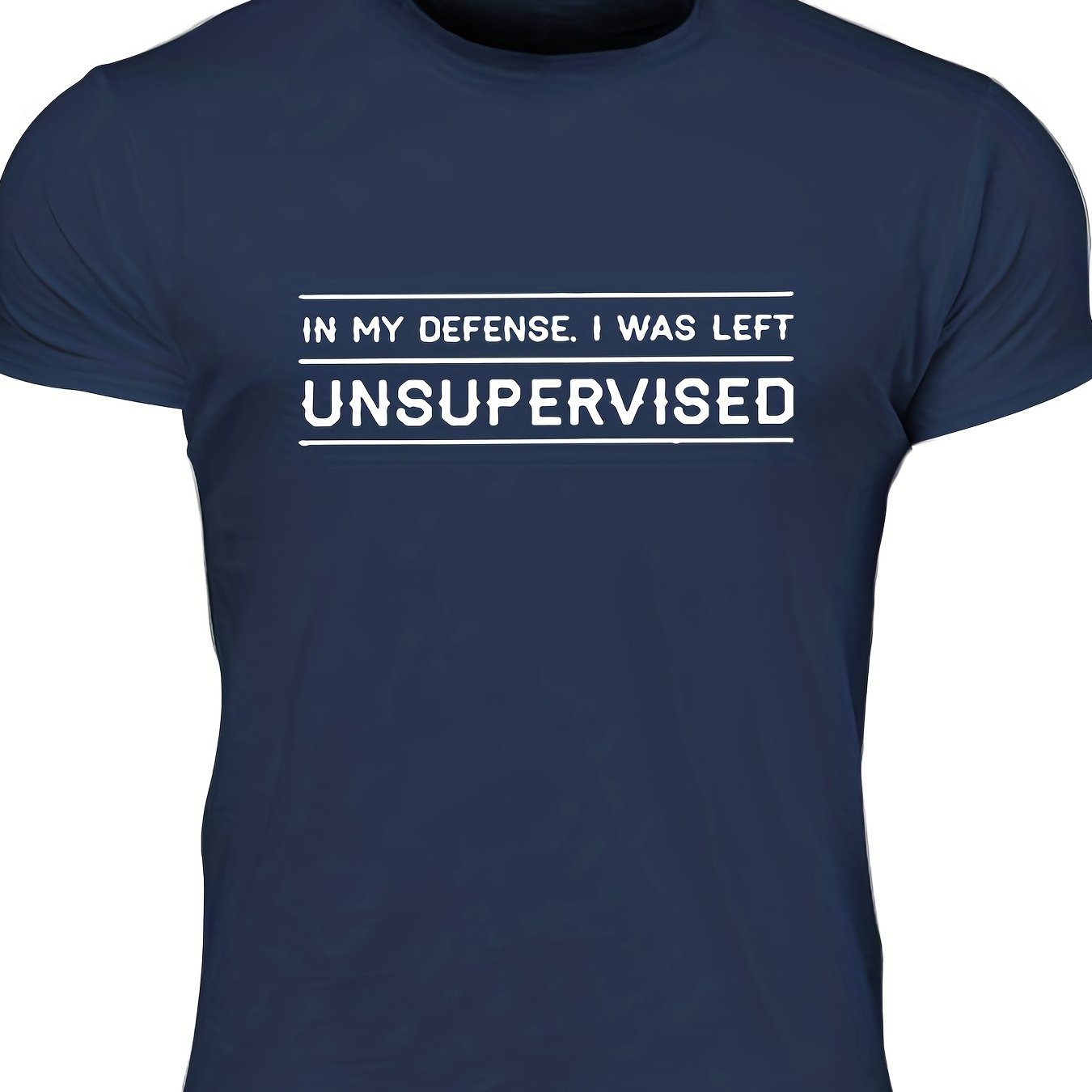 Left Unsupervised Men's Letter Print T-shirt for Summer Outdoor