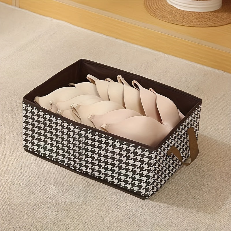 Houndstooth Storage Basket Large Capacity Box for Clothes Books Toys Blankets