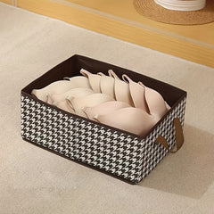 Houndstooth Storage Basket Large Capacity Box for Clothes Books Toys Blankets