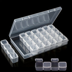 Adjustable Plastic Storage Box 28/56 Slots Jewelry Diamond Embroidery Craft