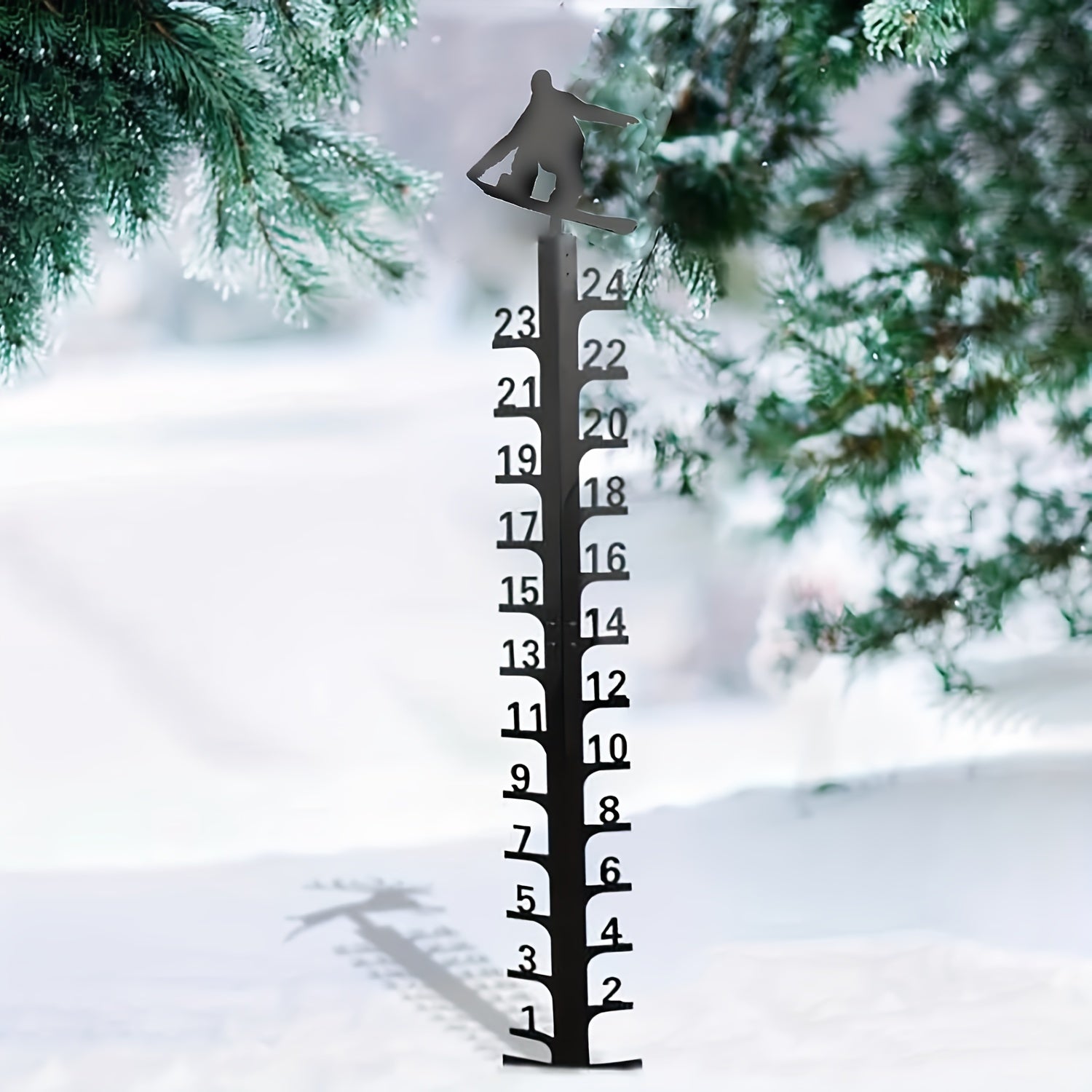 Christmas Snow Gauge Garden Stake - Deer Snow Depth Measuring Ruler